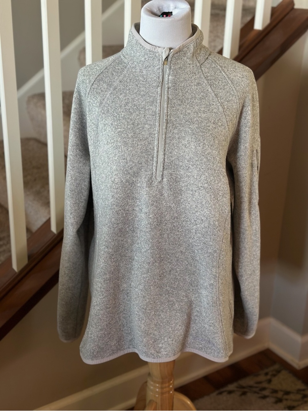 Eddie Bauer Knit Zip-Up Fleece-Lined Jacket - F1023